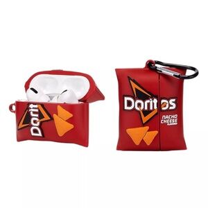 Red Doritos Silicone | 3D Funny Snack with Keychain | AirPods Pro